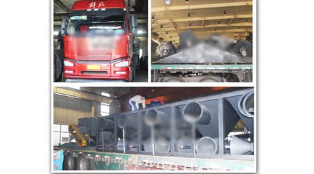 發(fā)往遼寧朝陽q6926輥道通過式拋丸清理機(jī)第二車裝車發(fā)貨現(xiàn)場(chǎng)