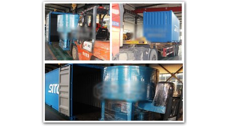 發(fā)往越南混砂機(jī)裝車發(fā)貨現(xiàn)場(chǎng)