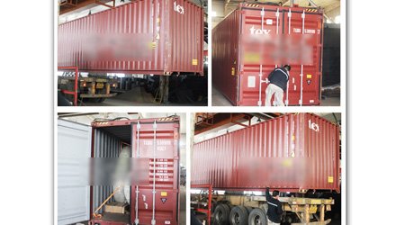 發(fā)往新加坡鋼板通過式型鋼_鋼板預處理線第四車裝車發(fā)貨現(xiàn)場