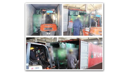 發(fā)往墨西哥Q6918大型輥道通過式拋丸機(jī)表面除銹機(jī)第二車發(fā)貨現(xiàn)場(chǎng)